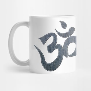 OM: Denim Fabric Stitches Mug